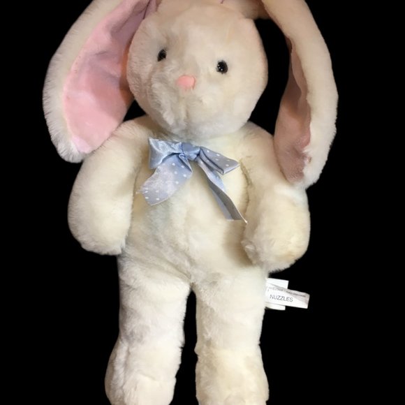 Ganz Bunny Rabbit NUZZLES White Plush Vintage 1998 Pink Lop Ears ULTRA RARE-VHTF - Picture 3 of 11